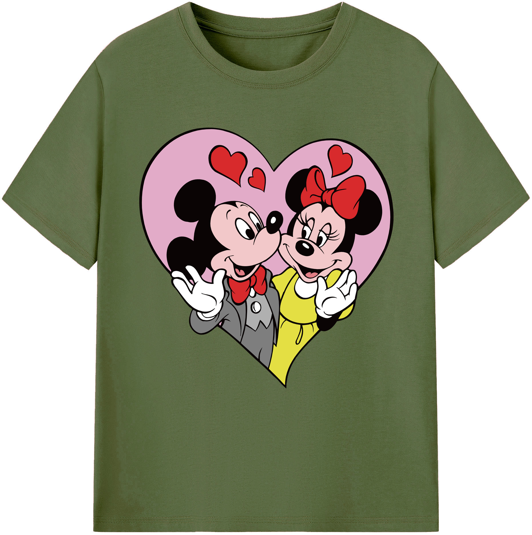 （画像用） ミッキーマウス Mickey Mouse 綿100％半袖Tシャツ（フロントプリント）